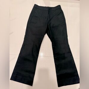 J Crew Hayden Black Linen Lined Pant, Crop Flair women’s size 2